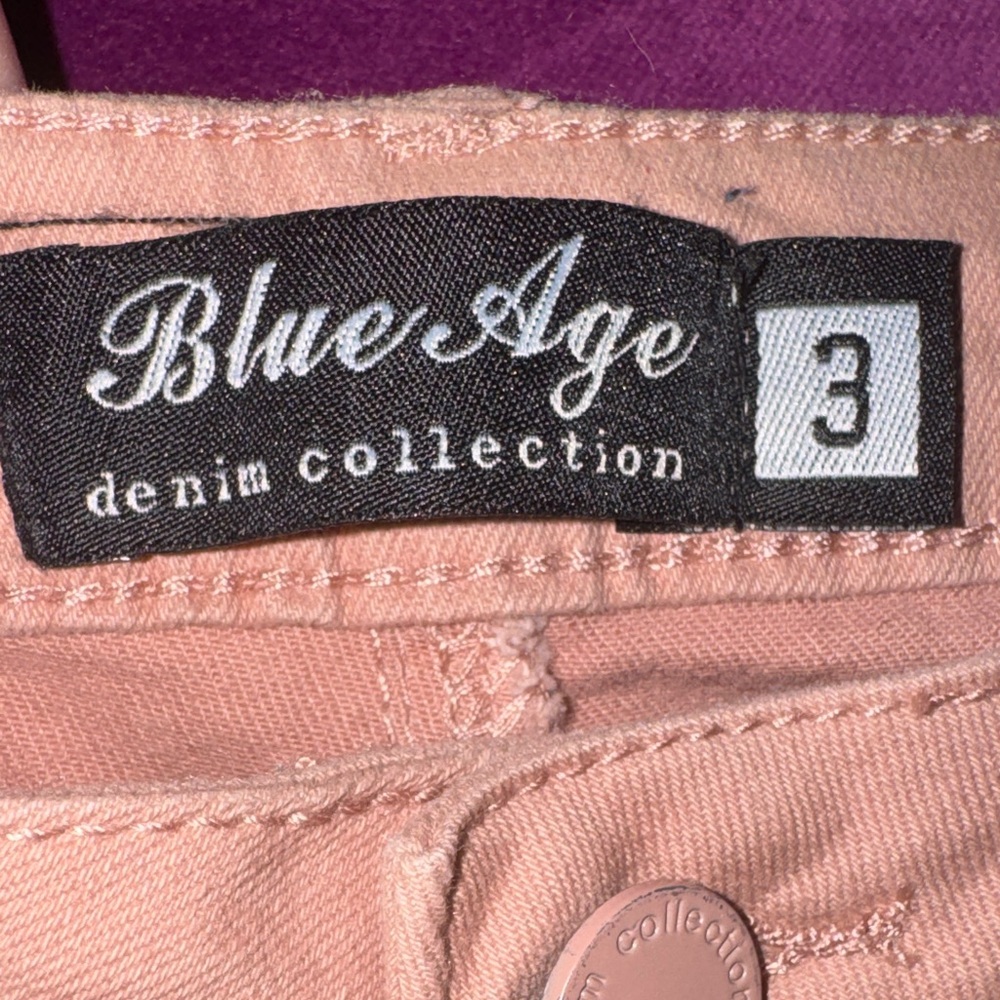 Blue Age Denim Collection Women's Mauve Rose Pink Denim Cutoff Jean Shorts sz 3 - Picture 4 of 10